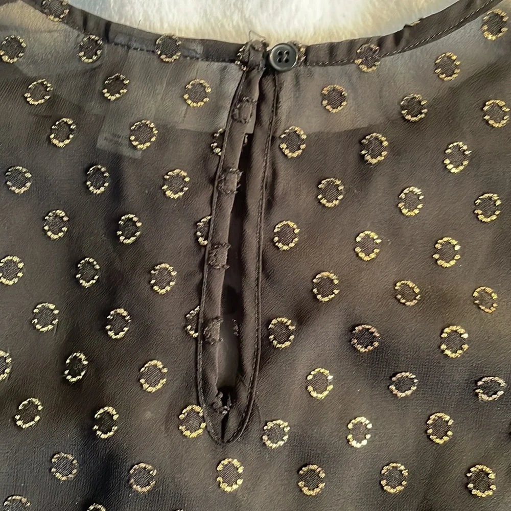 A New Day Metallic Crepe De Chine Blouse- M - Picture 5 of 5
